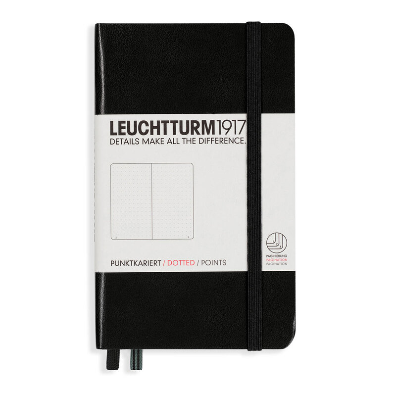 Anteckningsbok Leuchtturm1917 A6 Prickad Black