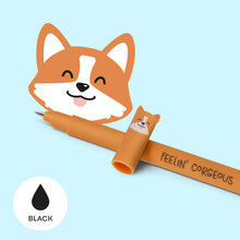 Erasable gel pen, Corgi, svart